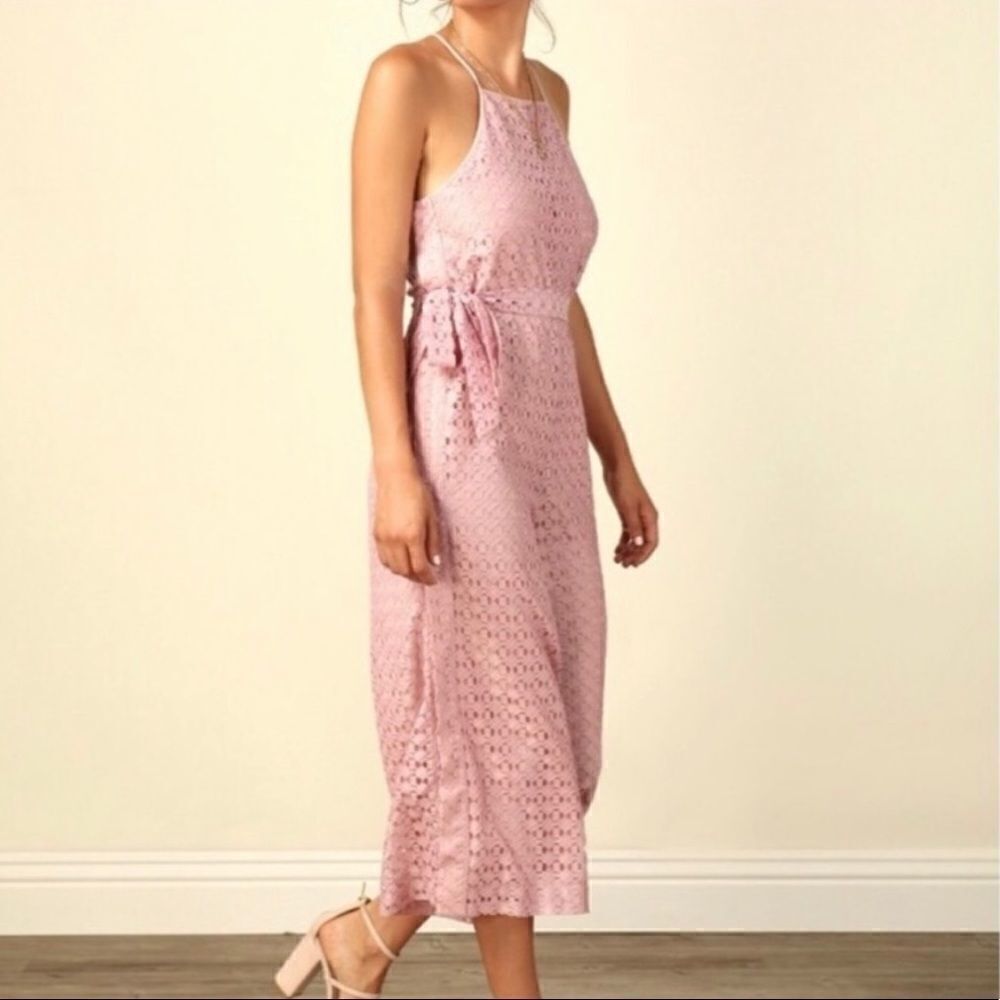 LINE & DOT Sleeveless Belted Pink Jumpsuit.Sz S,M - Picture 2 of 14